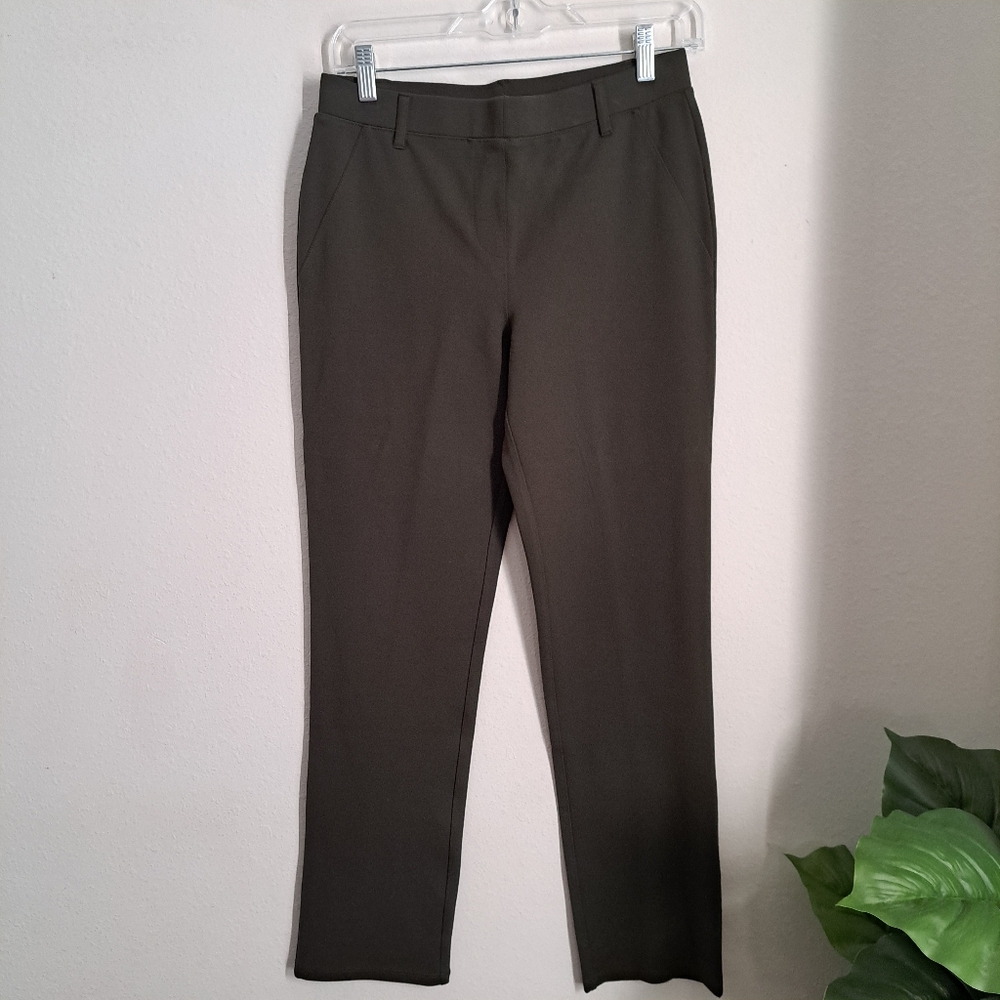 Quince Ultra Stretch Ponte Pull on Brown Pants Size Small